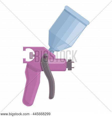 Auto Painter Icon Cartoon Vector. Paint Gun. Car Body Paint