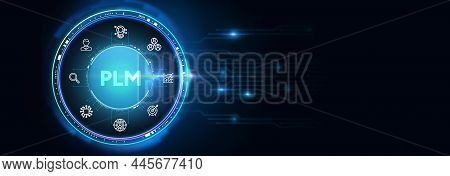 Plm Product Lifecycle Management System Technology Concept. Technology, Internet And Network Concept