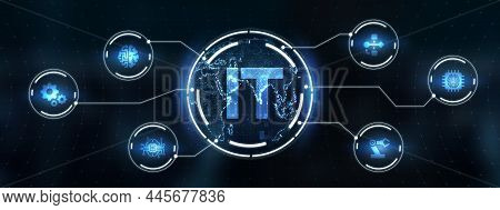 It Consultant Presenting Tag Cloud About Information Technology.3d Illustration