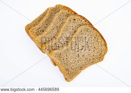 Sliced Square Shaped Protein Bread, Healthy Food. Studio Photo