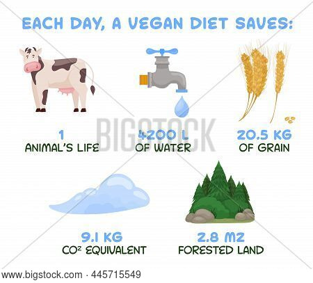 Reducetarian, Flexitarian Infographics. Save The Planet Horizontal Poster