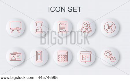 Set Line Timing Belt Kit, Identification Badge, Certificate Template, Projection Screen, Chalkboard,