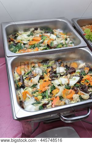 Capcay Mushroom In In Buffet Dishes Cuisine