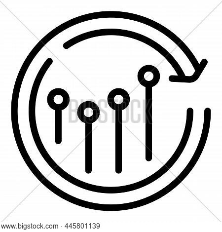 Restart Phone App Icon Outline Vector. Mobile Download. Click Tick