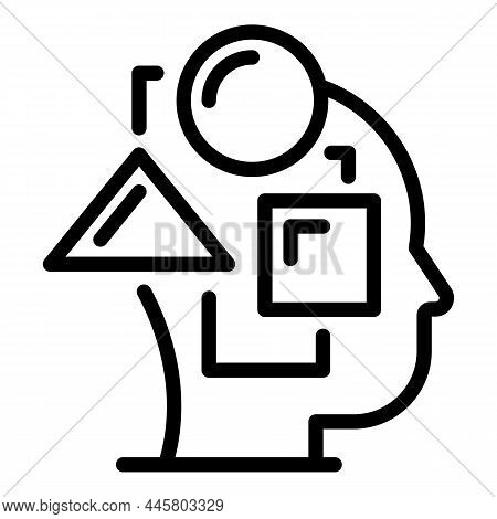 Process Thinking Icon Outline Vector. Critical Mind. Skill Human