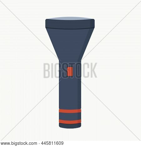Pocket Flashlight Vector Icon. Light Source For Individual Use. Lighting Objects In The Dark. . Flat