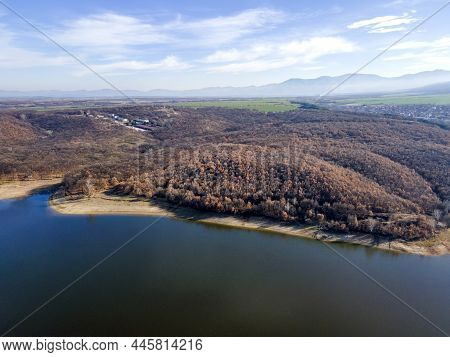 Aerial View Of The Forty Springs Reservoir Near Town Of Asenovgrad, Plovdiv Region, Bulgaria