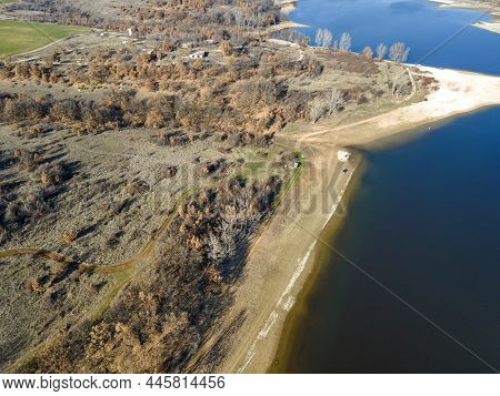 Aerial View Of The Forty Springs Reservoir Near Town Of Asenovgrad, Plovdiv Region, Bulgaria