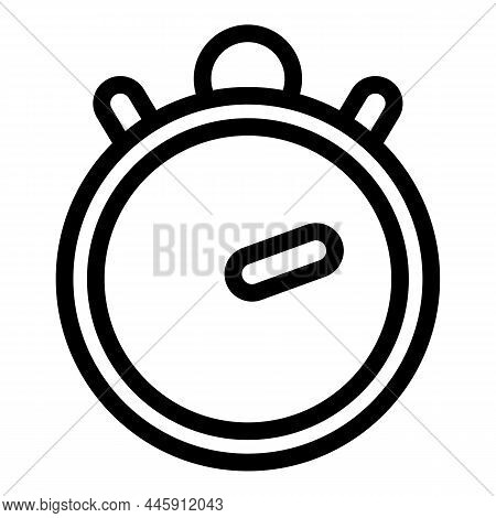 Classic Stopwatch Icon Outline Vector. Duration Time. Calendar Digital