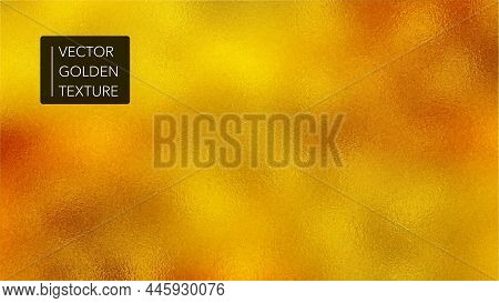 Gold Texture Background. Realistic Golden Shiny Foil Backdrop. Yellow Party Holiday Glitter. Cool Te