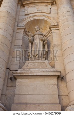 Statue Of Pope Benedict Xiv In Saint-cannat Church. Marseilles, France