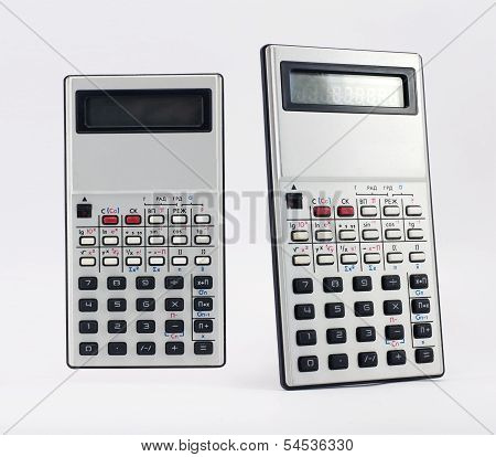 Calculator Isolated On White With Clipping Path