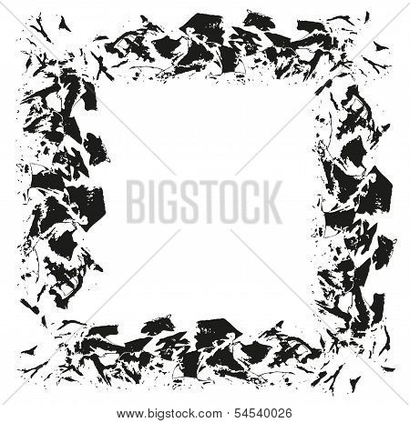 Vector Abatract Frame Painted By Brush Background
