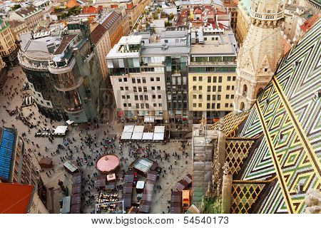 Stephansplatz Square From The Top