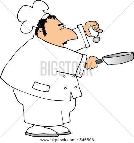 Chef con una padella