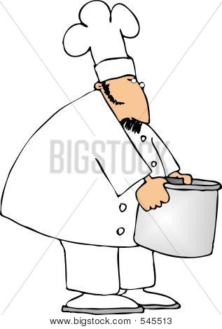 Chef Holding A pentola