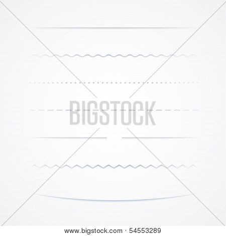 Vector Dividers, Isolated On White Background