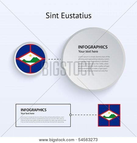 Sint Eustatius Country Set of Banners.