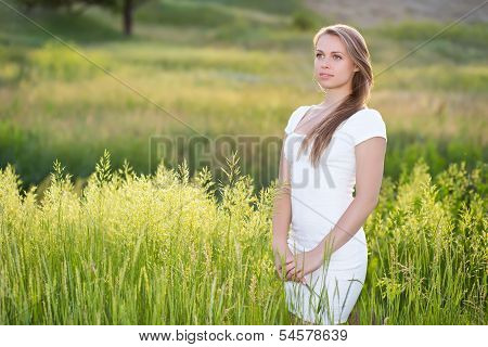 Dreamy Young Woman