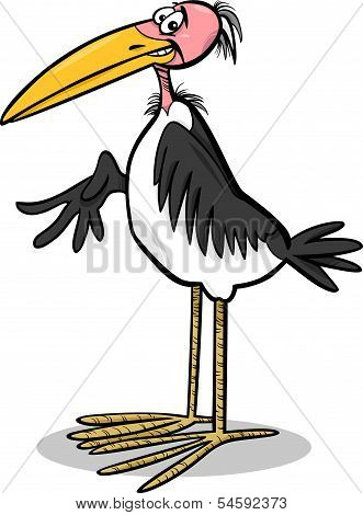 marabou bird cartoon illustration