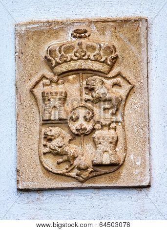 Alhambra Palace Royal Crest Granada Andalusia Spain