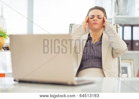 Stressed Business Woman At Work