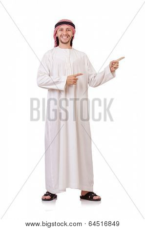 Arab man isolated on white