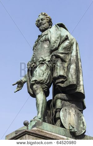 Statue Of Peter Paul Rubens In Antwerp.