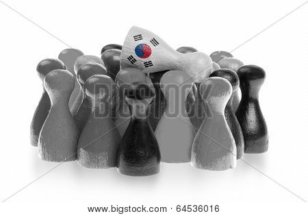 One Unique Pawn On Top Of Common Pawns