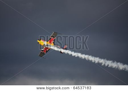 Riga, Latvia - August 20: Pilot Martin Šonka The Winner Of The 2011 Riga Fai Elite Aerobatic Formula