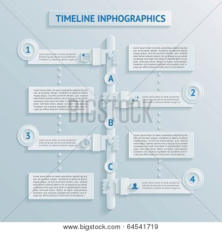 paper timeline infographics