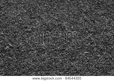 Texture Shredded Dried Leaves Of Black Color
