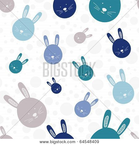 Funny bunny seamless pattern