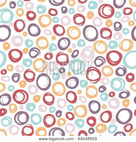 Seamless multicolor pattern with circles.