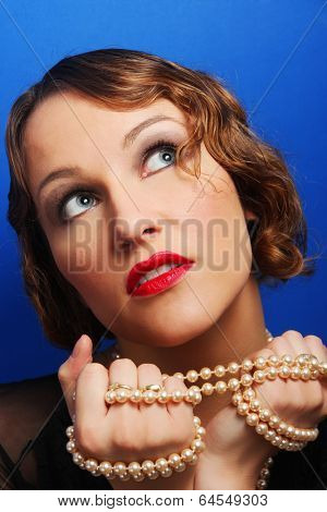 Portrait of an tractive elegant young woman.