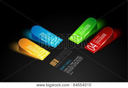 Original Style Infographic Template to display your data. 3D Effect and blend-made shadows, ready to cut and paste on evry surface