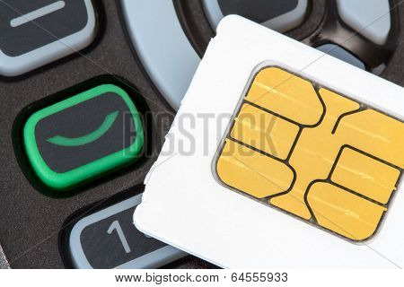 Cellular Phone And Sim Card
