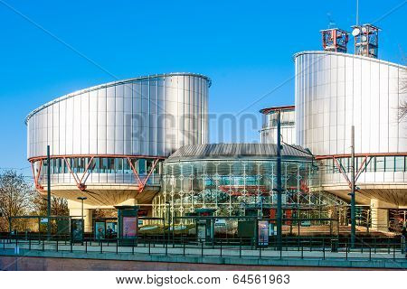 European Court Of Human Rights Building In Strasbourg, France