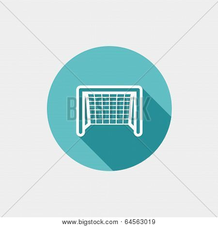 Soccer goal flat icon