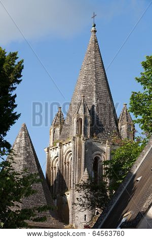 Collegiale St-Ours beside castle of Loches. Loire Valley France