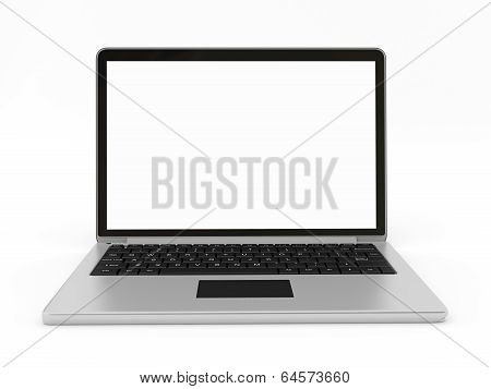 Laptop isolated on white