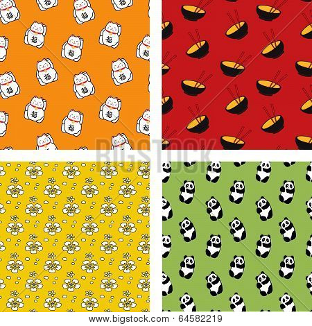 Seamless Japanese patterns