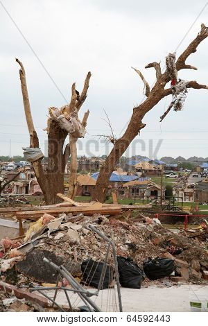 Destruction after a tornado