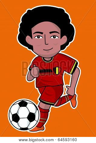cartoon soccer player or sport man