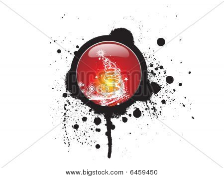 Natale grunge icona background