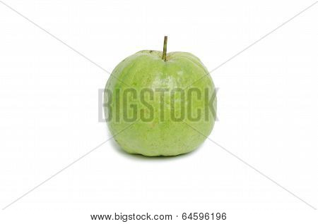 Fresh guava fruit isolated on white background.