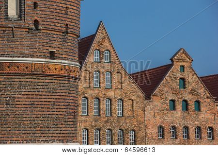 Holstein Gate And Salt Storehouses In Lubeck