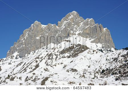 Foratata peak in Tena Valley, Pyrenees, Huesca, Aragon, Spain