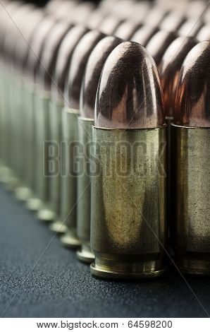 Bullet cartridge close up