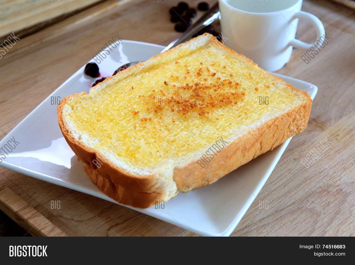 Toast Bread Butter Image Photo Free Trial Bigstock